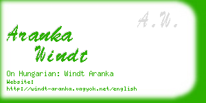 aranka windt business card